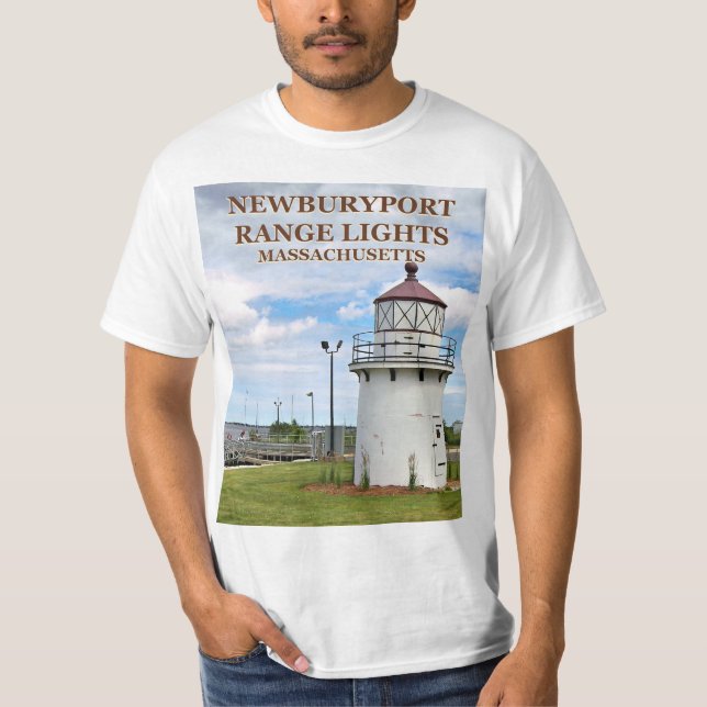 Hafen von Newburyport mit Entfernungsbeleuchtung,  T-Shirt (Vorderseite)