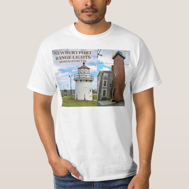 Hafen von Newburyport mit Entfernungsbeleuchtung,  T-Shirt (Vorderseite)