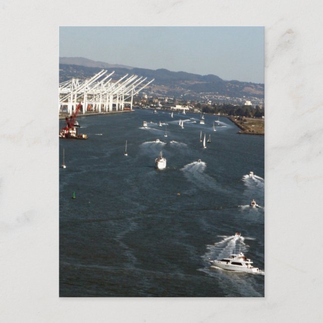 Hafen von Oakland Postkarte (Vorderseite)
