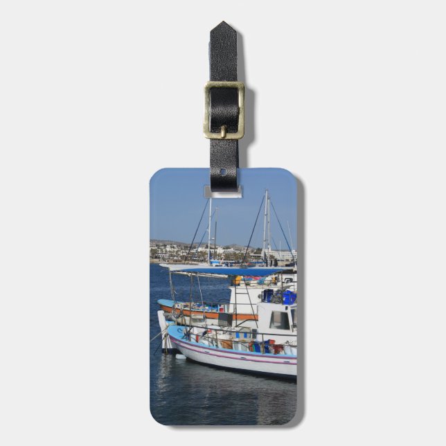 Hafen von Paphos Gepäckanhänger (Vorderseite vertikal)