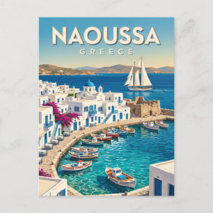 Hafen von Paros Naoussa Griechenland Postkarte