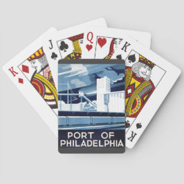 Hafen von Philadelphia Pennsylvania WPA 1936 Spielkarten