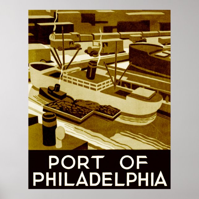 Hafen von Philadelphia Poster (Vorne)