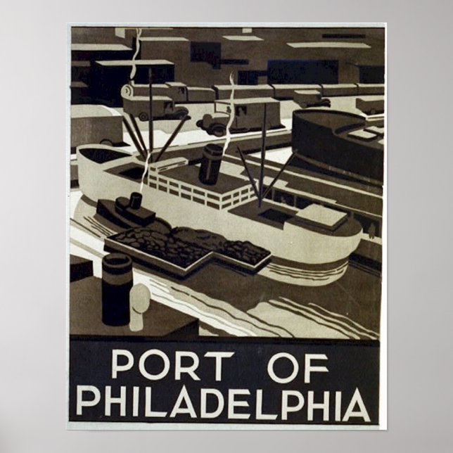 Hafen von Philadelphia Poster (Vorne)
