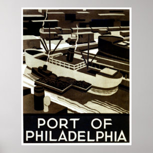Hafen von Philadelphia WPA Poster