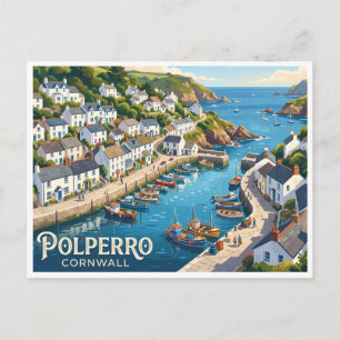 Hafen von Polperro England Postkarte
