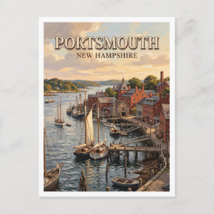 Hafen von Portsmouth und Piscataqua River Postkarte