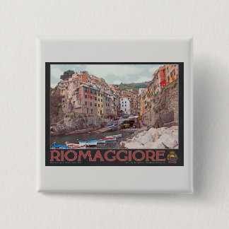 Hafen von Riomaggiore (schwarz) Button