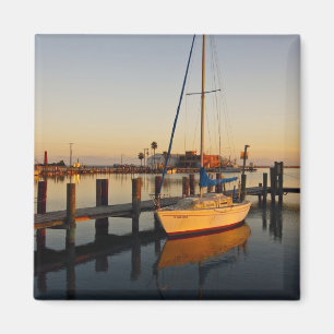 Hafen von Rockport, Texas bei Sonnenuntergang Magnet