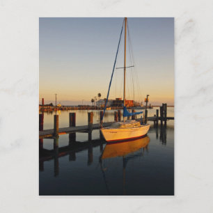 Hafen von Rockport, Texas bei Sonnenuntergang Postkarte