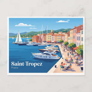 Hafen von Saint-Tropez Frankreich Postkarte