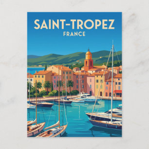 Hafen von Saint-Tropez Frankreich Postkarte
