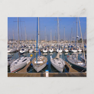 Hafen von Saint-Vaast-la-Hougue in Frankreich Postkarte