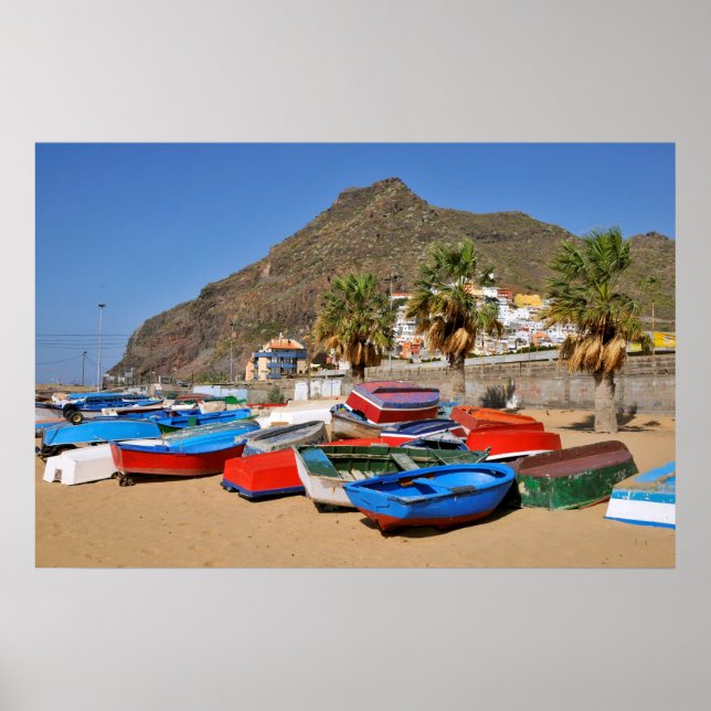 Hafen von San Andres auf Teneriffa Poster (Vorne)