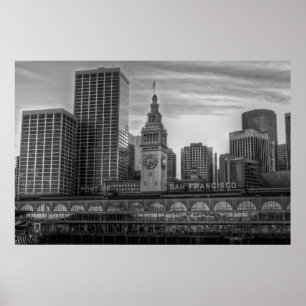 Hafen von San Francisco, Gebäude der Fähre Poster