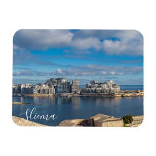 Hafen von Sliema und Wolkenkratzer in Malta Magnet