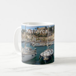 hafen von Sóller in Mallorca zerteilt Kaffeetasse