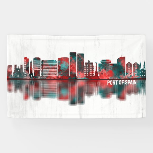 Hafen von Spanien Trinidad und Tobago Skyline Banner (Horizontal)