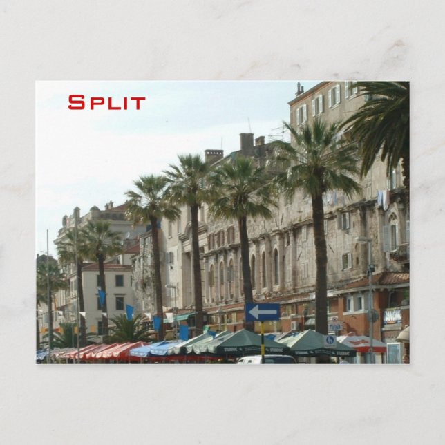 Hafen von Split Postkarte (Vorderseite)