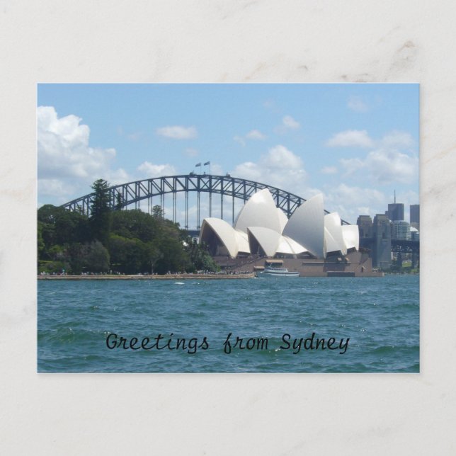 Hafen von Sydney Postkarte (Vorderseite)