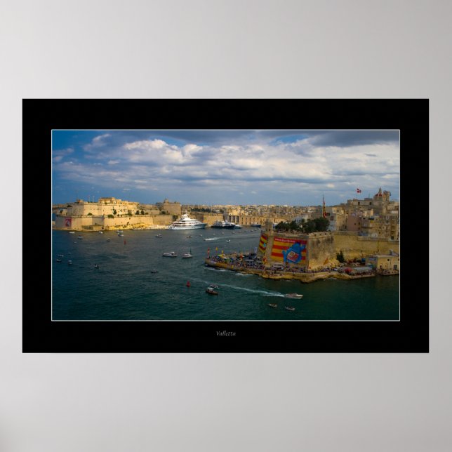 Hafen von Valletta (Insel Malta) Poster (Vorne)