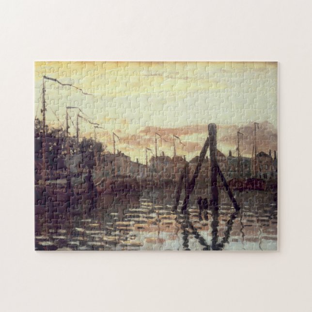 Hafen von Zaandam Monet Fine Art Puzzle (Horizontal)