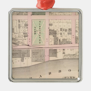 Hafen-Washington-Park-Atlas-Karte Ornament Aus Metall