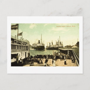 Hafenanlage, Detroit, Michigan Postkarte