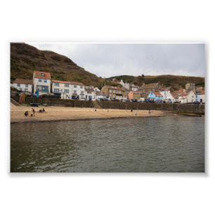 Hafenansicht des Dorfes Staithes Fotodruck