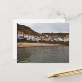 Hafenansicht des Dorfes Staithes Postkarte
