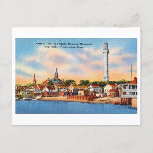 Hafenansicht in Provincetown, Massachusetts Vintag Postkarte