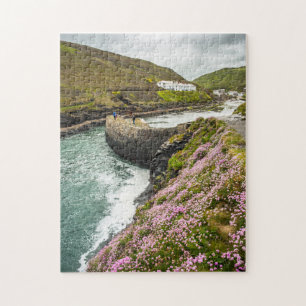 Hafeneinfahrt Boscastle Schutzmauer Puzzle