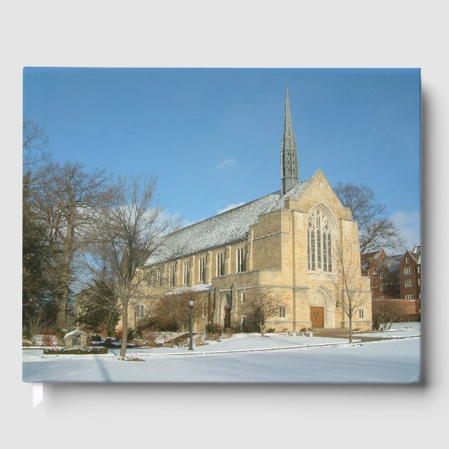 Hafenkapelle im Winter an der Grove City Uni Gästebuch (Vorderseite)