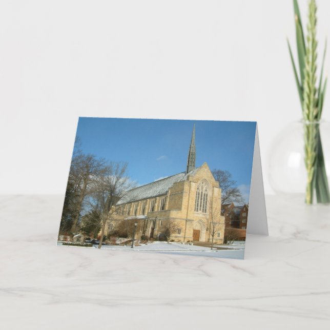 Hafenkapelle im Winter an der Grove City Uni Karte (Vorderseite)