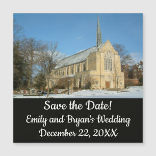 Hafenkapelle im Winter an der Grove City Uni Magnetkarte