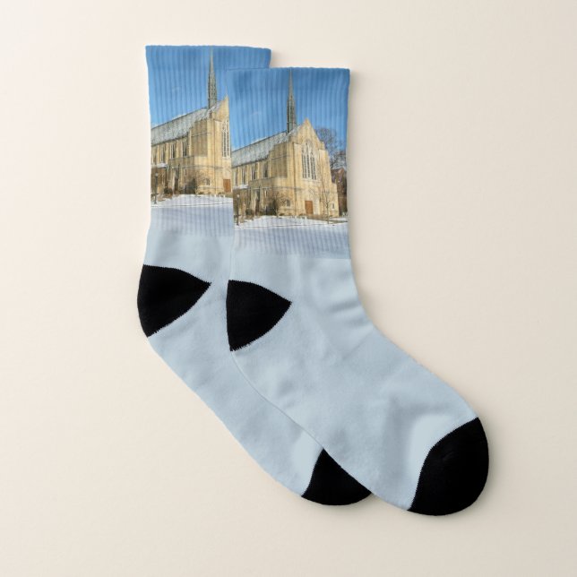 Hafenkapelle im Winter an der Grove City Uni Socken (Paar)