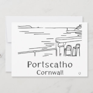 Hafenkarte von Portscatho Dankeskarte