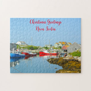 Hafenpanorama Nova Scotia. Puzzle