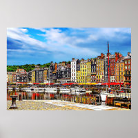 Hafenpromenade von Honfleur in Normandie, Frankrei