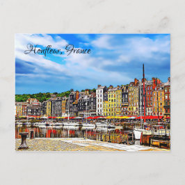 Hafenpromenade von Honfleur in Normandie, Frankrei Postkarte