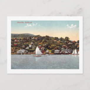 Hafensegelboote, Sausalito, Kalifornien Vintage Postkarte