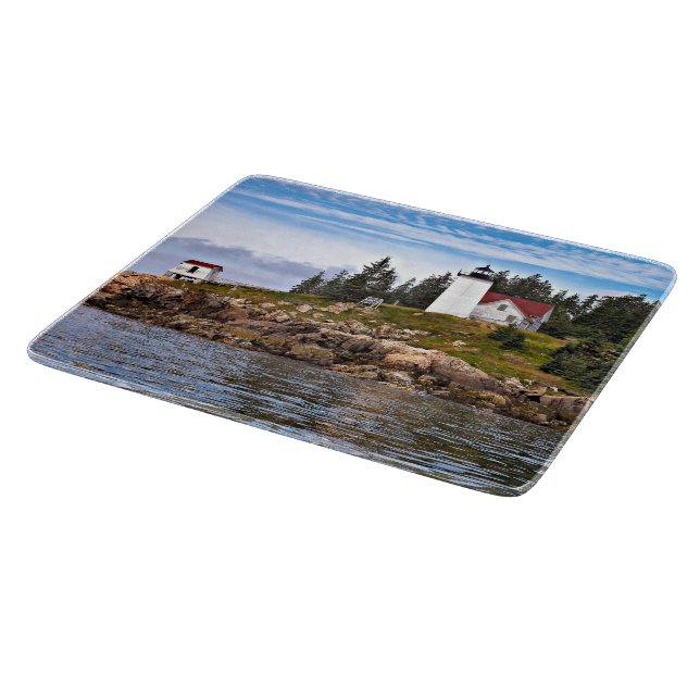Hafenstadt Brurnt Leuchtturm, Maine Cutting Board Schneidebrett (Ecke)