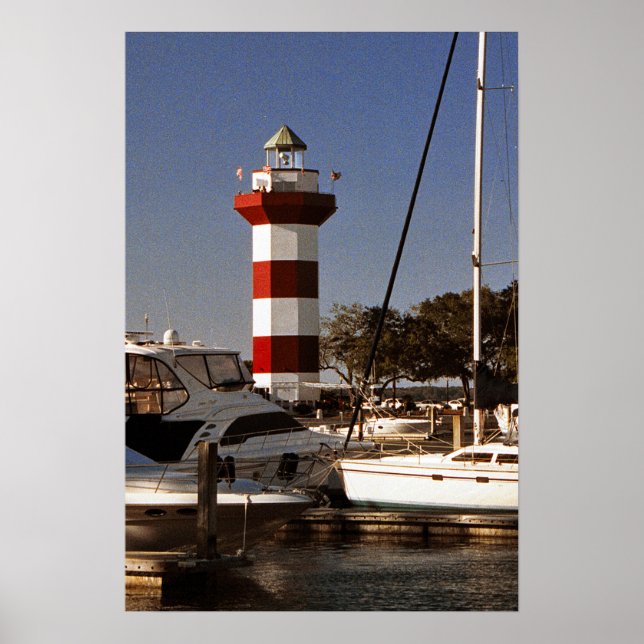 Hafenstadt-Leuchtturm Poster (Vorne)