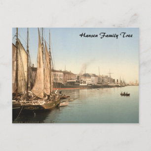 Hafenstrasse in Kopenhagen Postkarte