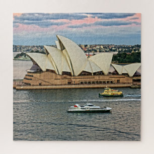 Hafenverkehr - Opernhaus Sydney - 20x20-676 Stk. Puzzle