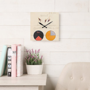 Hafer, 1920 von Hilma af Klint Quadratische Wanduhr
