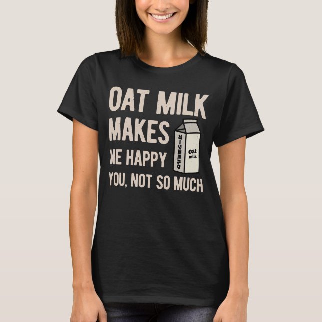Hafermilch Funny T-Shirt (Vorderseite)
