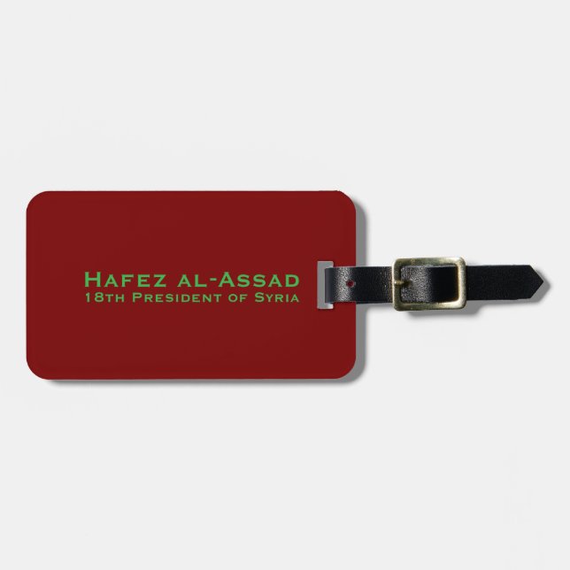 Hafez al-Assad, Präsident der Arabischen Republik  Gepäckanhänger (Vorderseite horizontal)