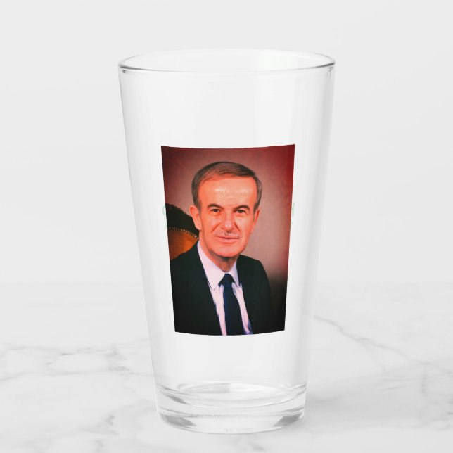 Hafez al-Assad, Präsident der Arabischen Republik  Glas (Rückseite)