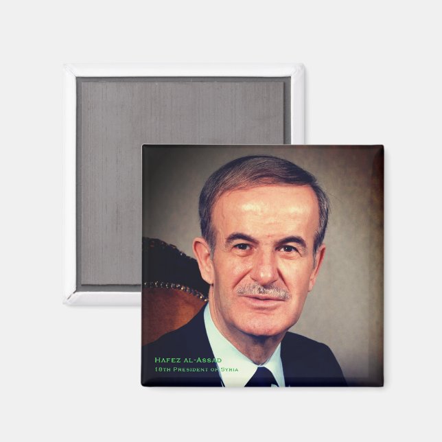 Hafez al-Assad, syrischer Präsident Magnet (Vorderseite/Rückseite)
